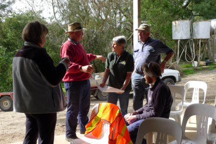 Talk 1 - Wilma Showing Map Of GGE Colonies On Her Farm